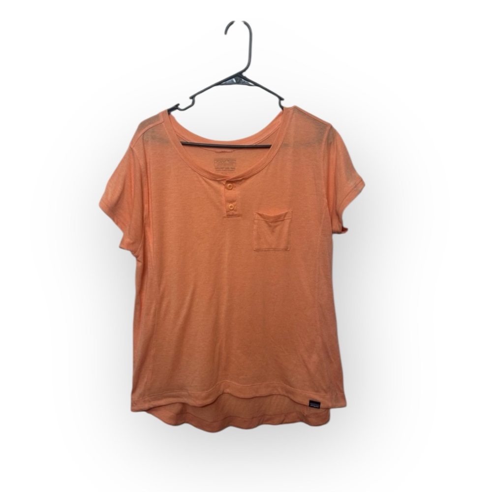 Patagonia Women’s Orange‎ Capilene Cool Henley Shirt